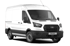 Car Hire Hereford - White Ford Transit Medium Wheel Base - Van hire Hereford